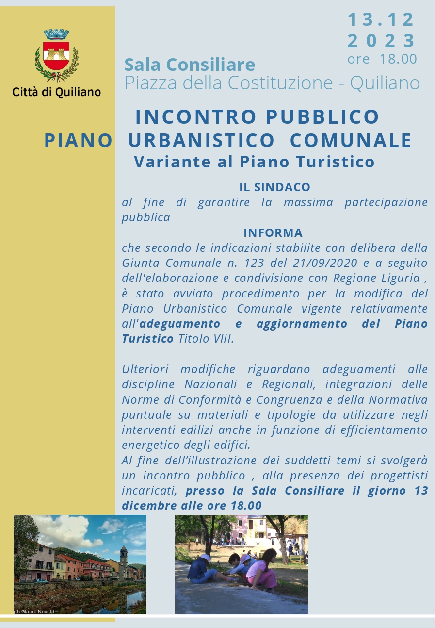 Incontro pubblico Piano Urbanistico Comunale