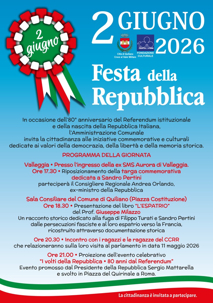 Festa della Repubblica - 2 giugno 2026